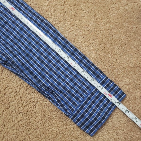 Chaps Buttons down Plaid blue shirt Mens Size L - Picture 12 of 12